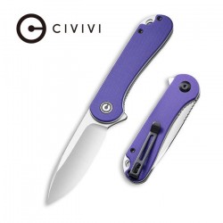 Couteau Elementum lame lisse acier D2 7.5cm manche violet G10 CIVIVI - 2