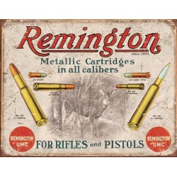 Plaque déco Remington For Rifle & Pistols TIN SIGNS - 1