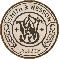 Plaque déco S&W Round Logo TIN SIGNS - 1
