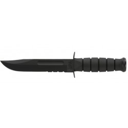 Couteau Ka-Bar Fighting Knife lame 13.3cm semi-dentelée Noir manche Polymère - 1257 - 2